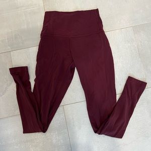 Lululemon align pant 25 maroon